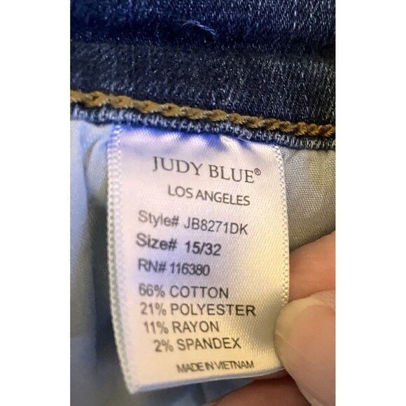 Judy Blue Relaxed Fit Jeans Women's 15 / 32 Distressed 32 x 27 Midrise - Picture 14 of 15